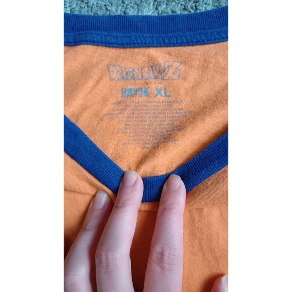 Dragon Ball Z Super Anime Orange Cotton Blend 3/4 Sleeve Baseball Jersey XL - Picture 3 of 5